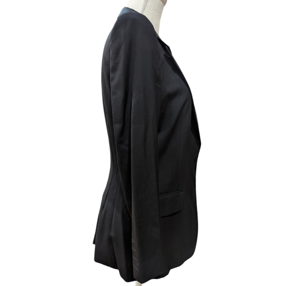 Balmain Paris Women's EU 40 US 8 Elegant Black Tuxedo Blazer with Satin Lapel - Picture 4 of 11
